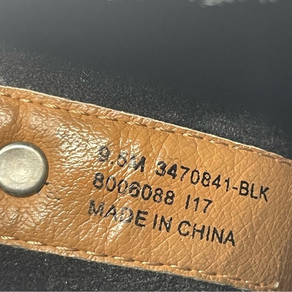 Frye Black Leather & Suede Pull-On Booties – Almond Toe, Size 9.5 - Picture 5 of 8